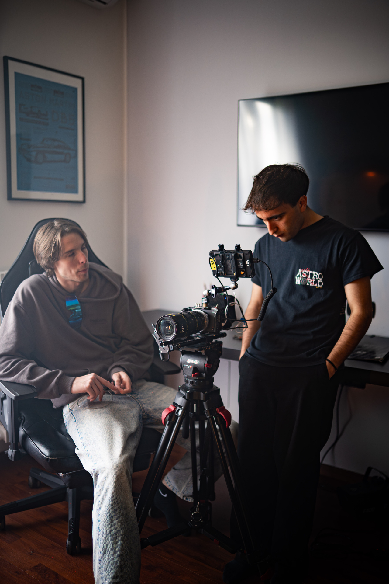 Between takes